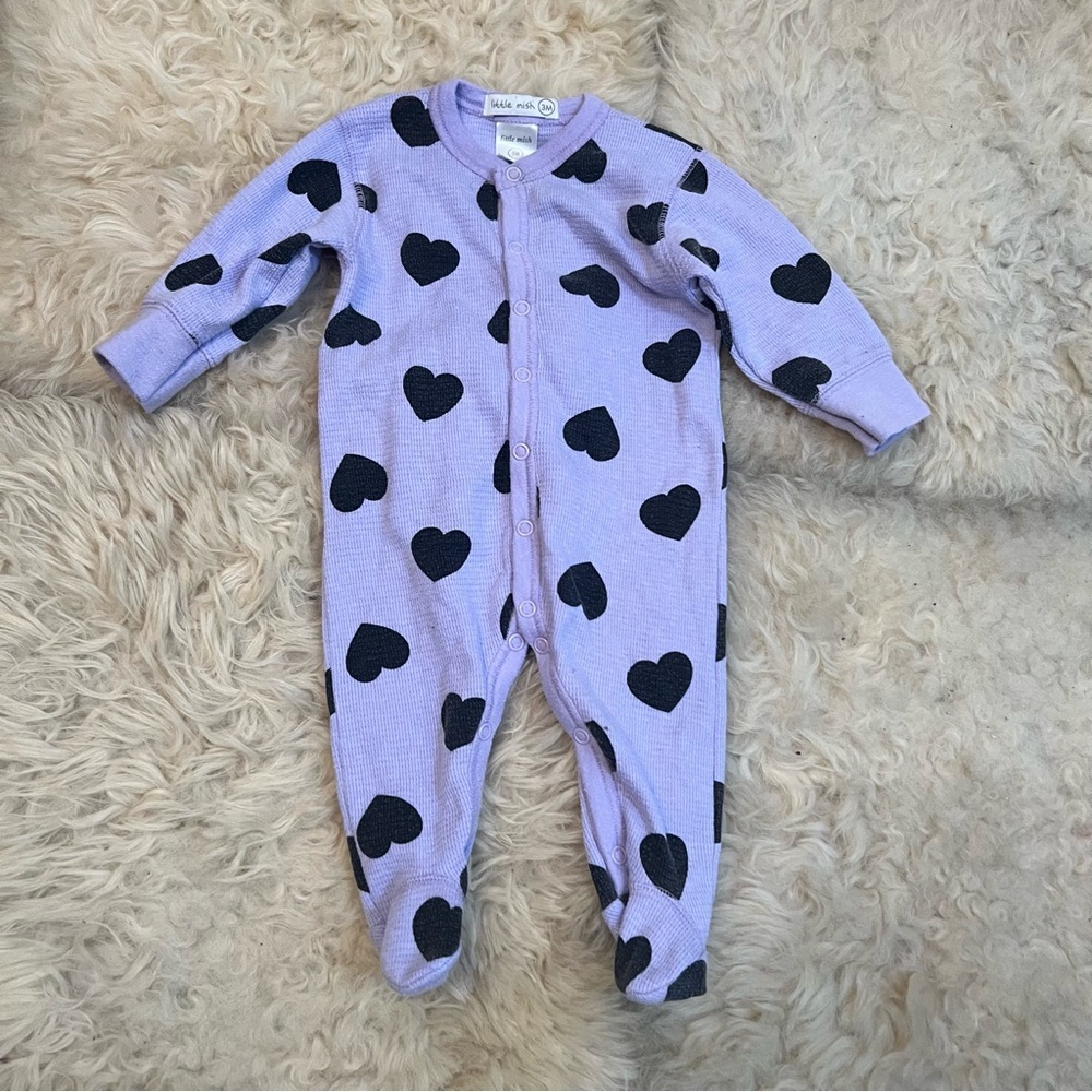 Little Mish Heart Footies 3M